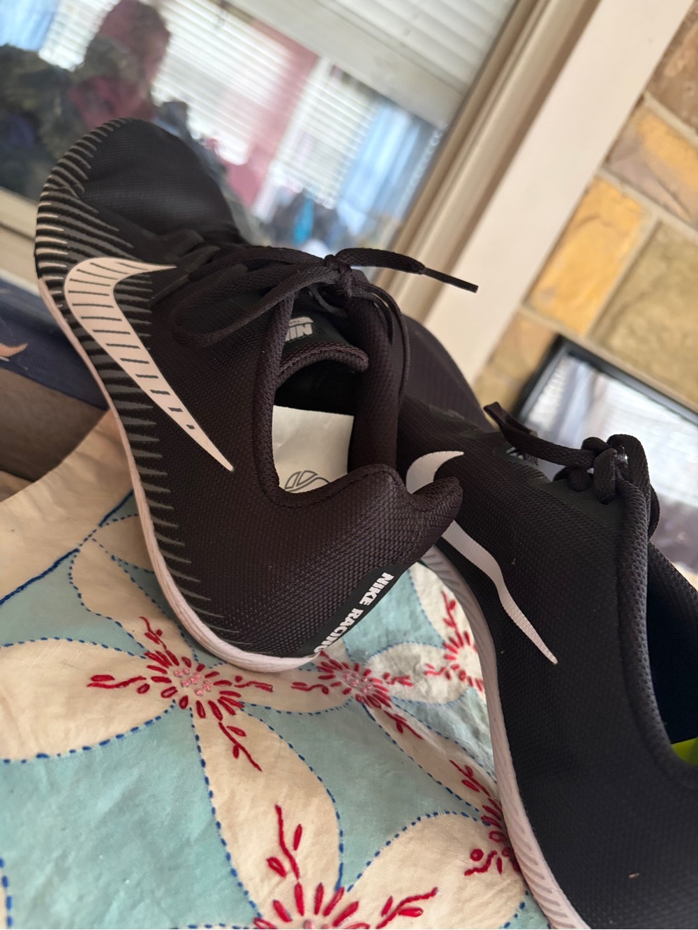 Nike Black and White Sprint Spikes - Picture 10 of 12